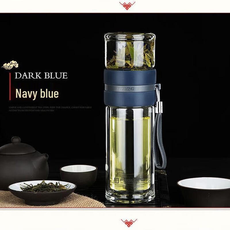 Fuguang Double-Walled Glass Tea Infuser Cup