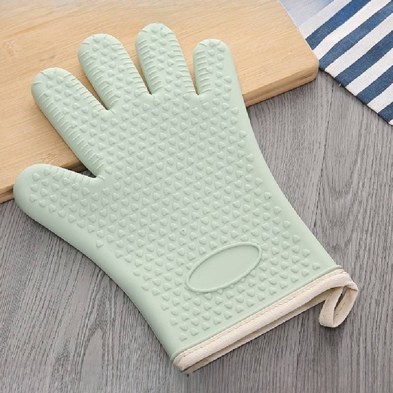 Guanti da forno in silicone con presa antiscivolo per la sicurezza in cucina, per cucinare e cuocere