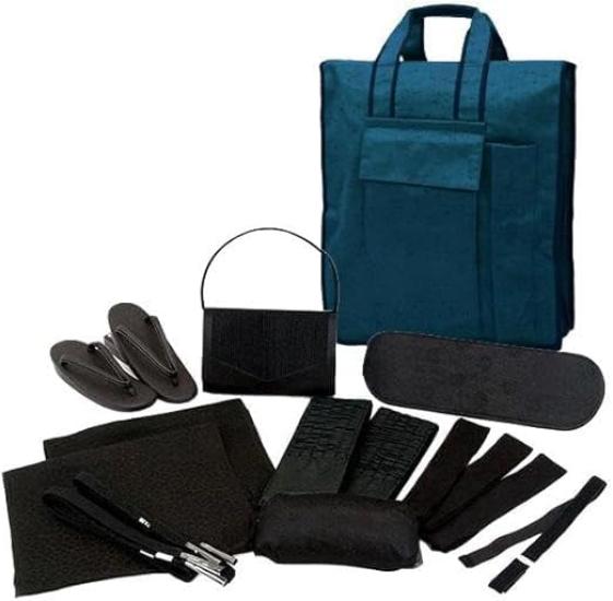 

[Kyoto Usagido] Mourning Attire Japanese Clothing Accessories Set 16 Pieces Dressing Accessories Set 3-6143 Includes Video QR Code Kimono Bag Zori
