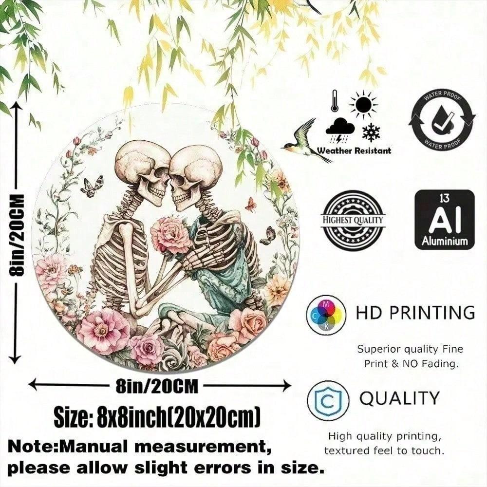 Metal Poster Skull Vintage Gothic Wall Art Home Bar Decor Gift
