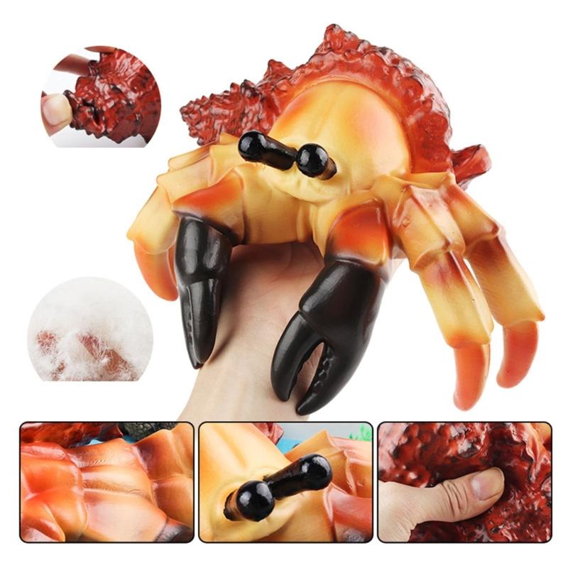 Colorful Sea Creature Sculpture Artificial Lobster Figurine Seafood Figures Toy for Desk Display Sea Creature Sculpture