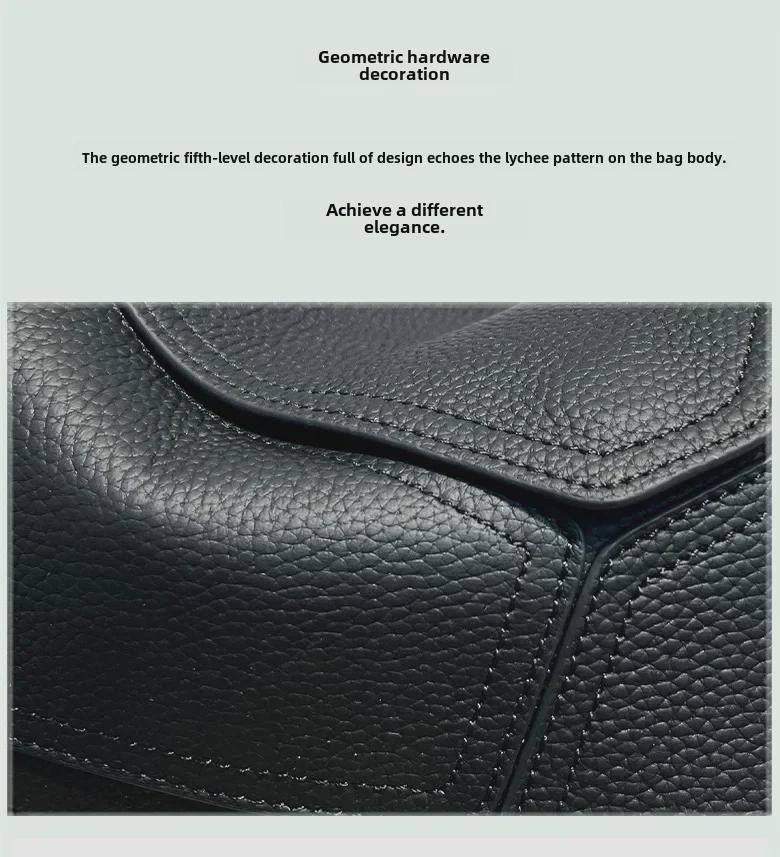 Bolsa Feminina Versátil e Fashion de Couro de Vaca de Ombro Único para o Outono de 2024