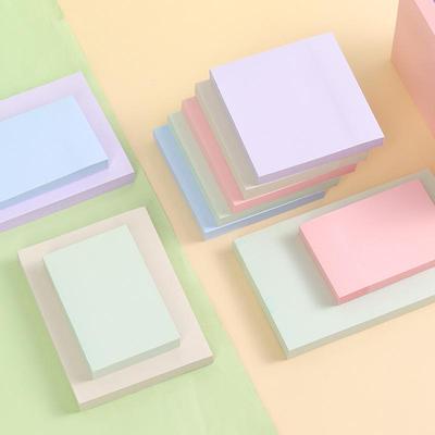 Morandi Color Hand-Torn Sticky Notes, N Times Sticky Student Notes, Solid Colors