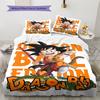 Son Goku Pattern Bedding,Quilt Set Quilt Cover Pillowcase Home Birthday Gift (1 * Duvet Cover + 2 * Pillowcase, Without Core)
