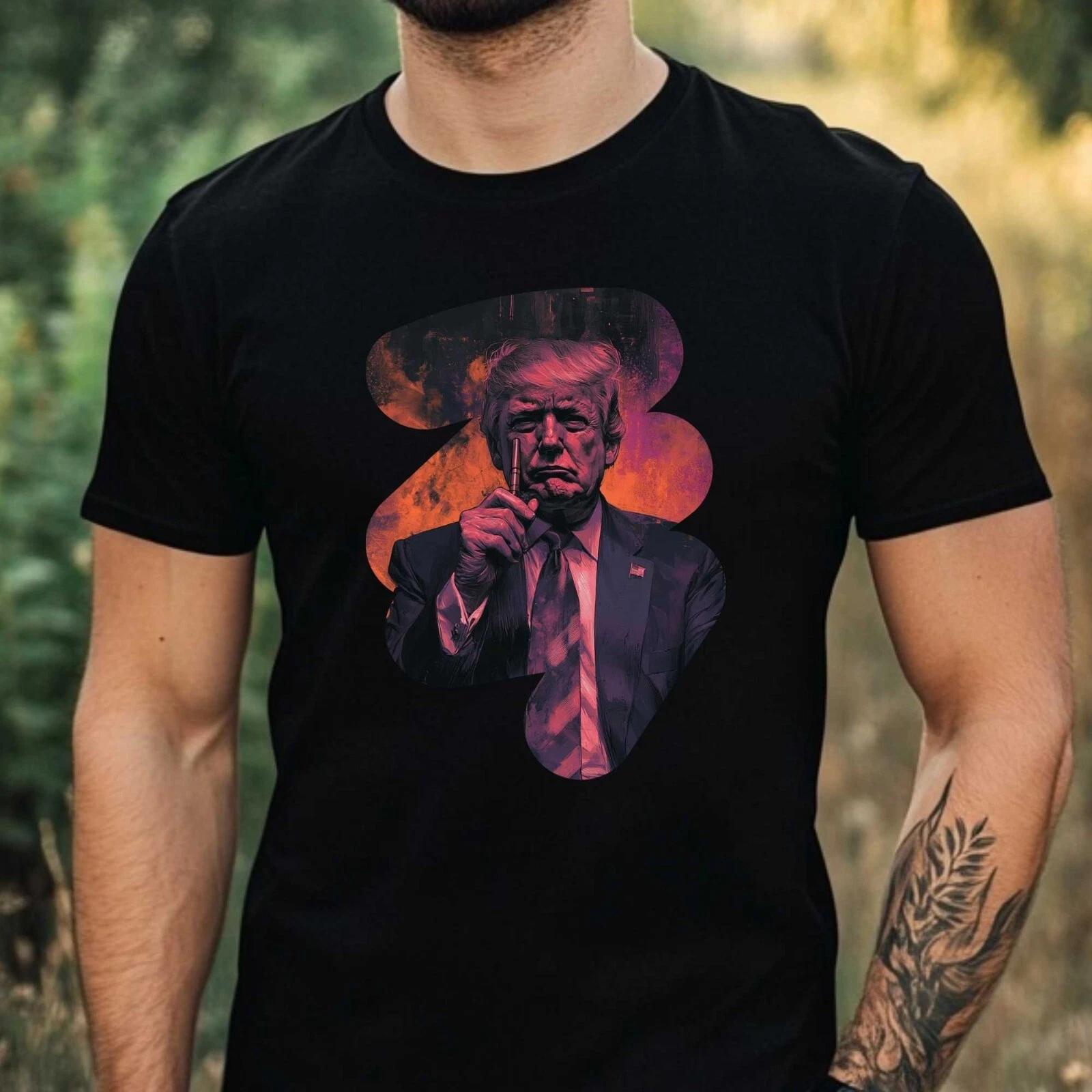 T-Shirt Herren Donald Trump Motiv Baumwolle Größe XS bis 5XL XL