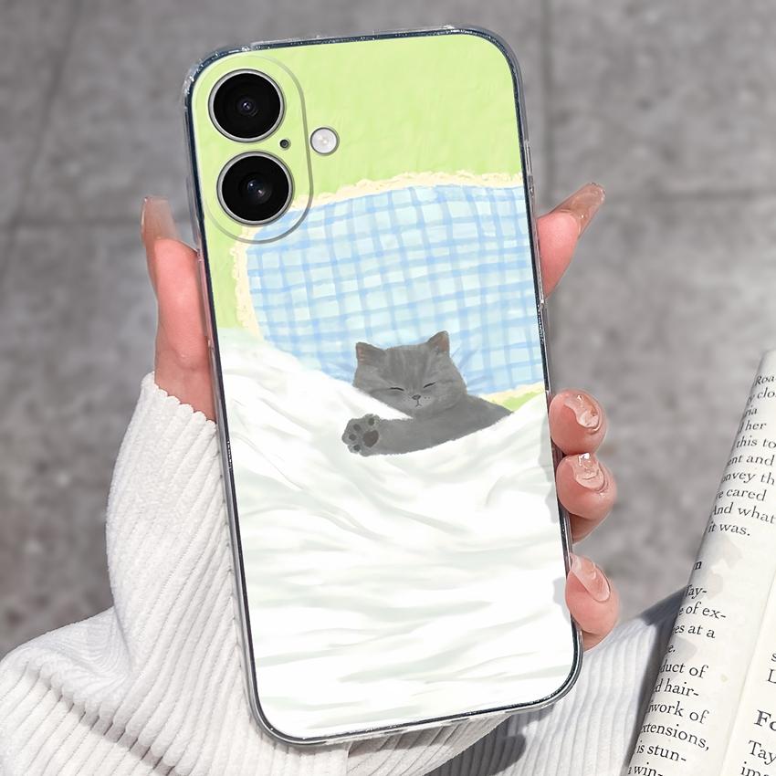 For iPhone 17 Air 16 15 14 13 Pro Max Plus 16e Luxury Clear Phone Case Cute Couple Piggy Pattern Soft Silicone Anti Slip Shell For iPhone Bumper Cover