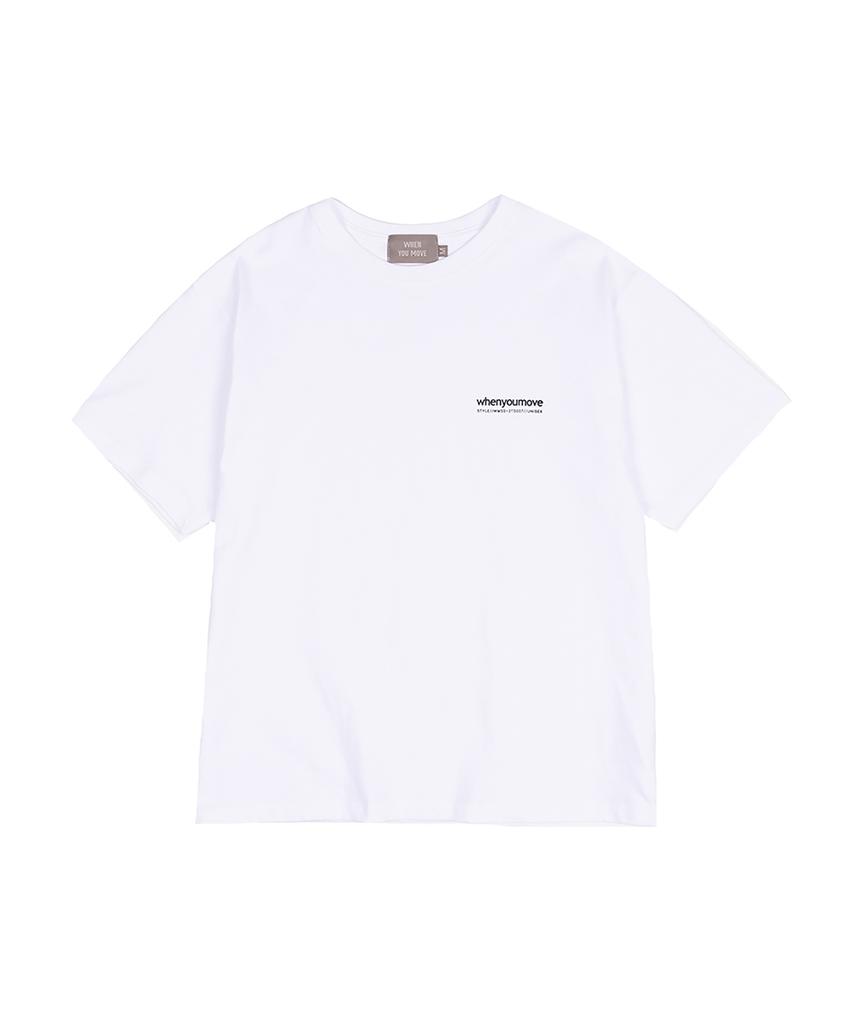 WHEN YOU MOVE Silket Cotton Basic Logo Short Sleeve T-Shirt (3 Colors)