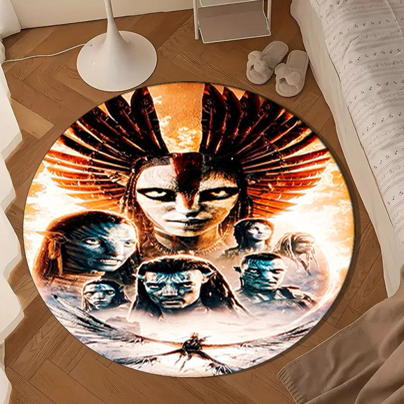 Frontiers Of Pandora Round Rug for Livingroom,Bedroom, Palyroom, Chair Rug, Area Rug, Circle Carpet, Large Size Decor Fan Christmas Gift