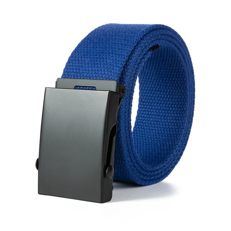 New High Quality Canvas Nylon Braid Belt For Men Jeans Belts Metal Roller Luxury Automatic Buckle Webbing Waist Outdoor Sports