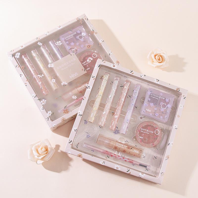 Floral Light Beauty Gift Box: 8-Piece Set for Christmas, Birthday, or Holiday Gifts - Perfect for Girlfriend or Best Friend