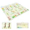 80x72in Baby Play Mat Extra Large Crawling Mat with Cartoon Animal Pattern Thick Foam Play Mat Reversible Portable Baby Floor Mat