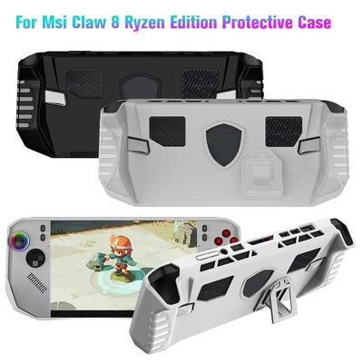 TPU Protective Case For MSI CLAW 8 Handheld Game Console Soft TPU Case Cover with Kickstand for MSI Claw 8 Ryzen Edition