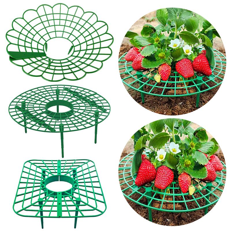 Plastic Strawberry Supports Tray Gardening Balcony Planting Strawberry Racks Holder Anti-Rot Plant Support Frame Accessories