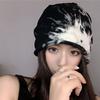 Trendy women's slouchy hat, Japanese-style tie-dye postpartum hat, spring and autumn Korean-style pullover knitted beanie