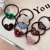 Women's Heart Cubic French Ribbon Elastic Hair Band