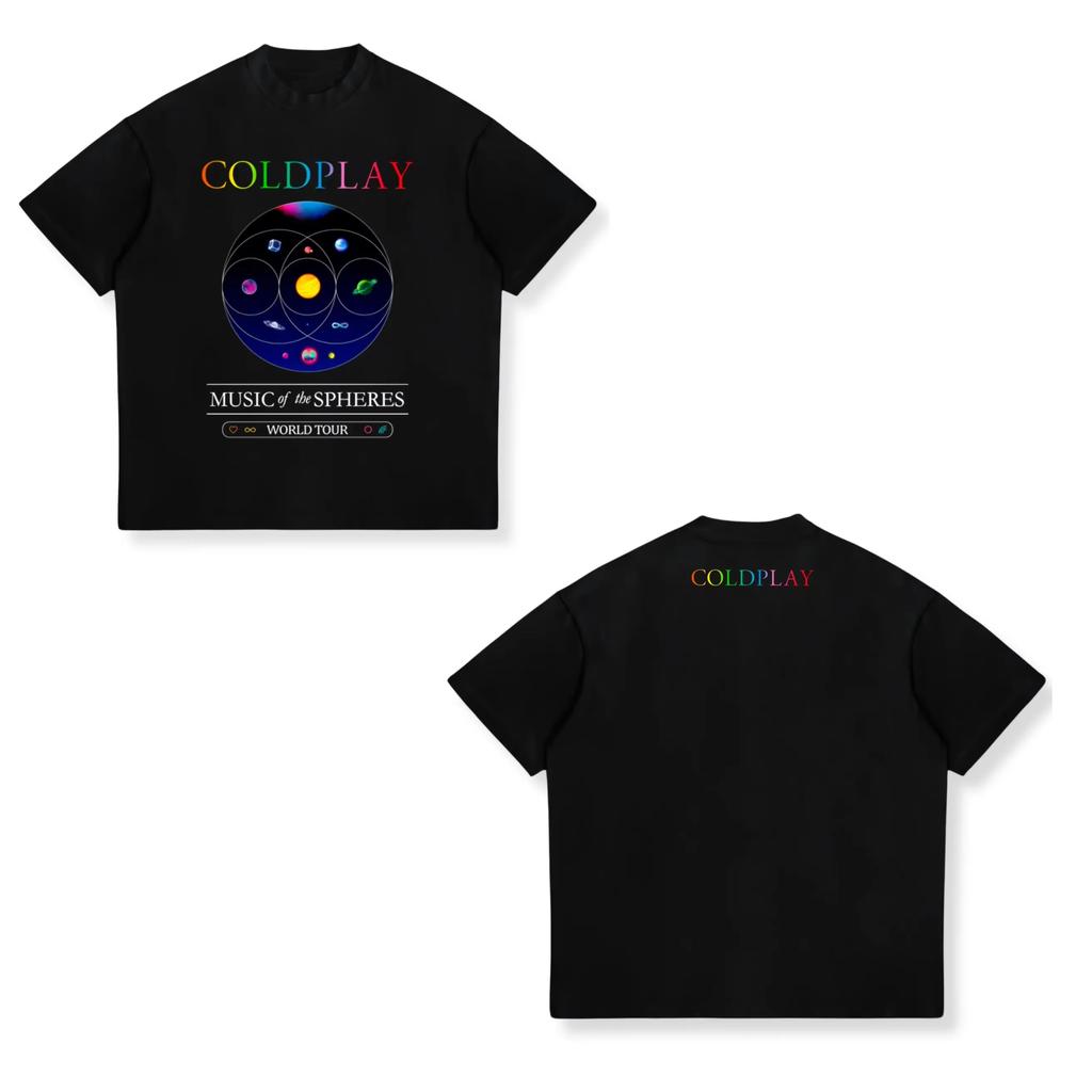 2026 Coldplay London Tour Crew Neck Unisex Cotton T-shirt, Harajuku Style Summer Casual Fashion T-Shirt