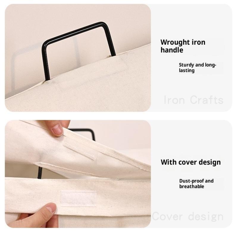 1Pc Large Capacity Dirty Clothes Basket Folding Storage Laundry Storage Box With Handle Foldable Storage Bag