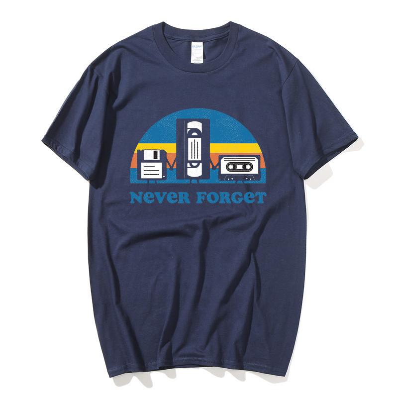 Never Forget The Old Radio Unisex Unisex T Shirts Harajuku ONeck TShirts Vintage Oversize Clothing Summer Cotton Tshirts Couple