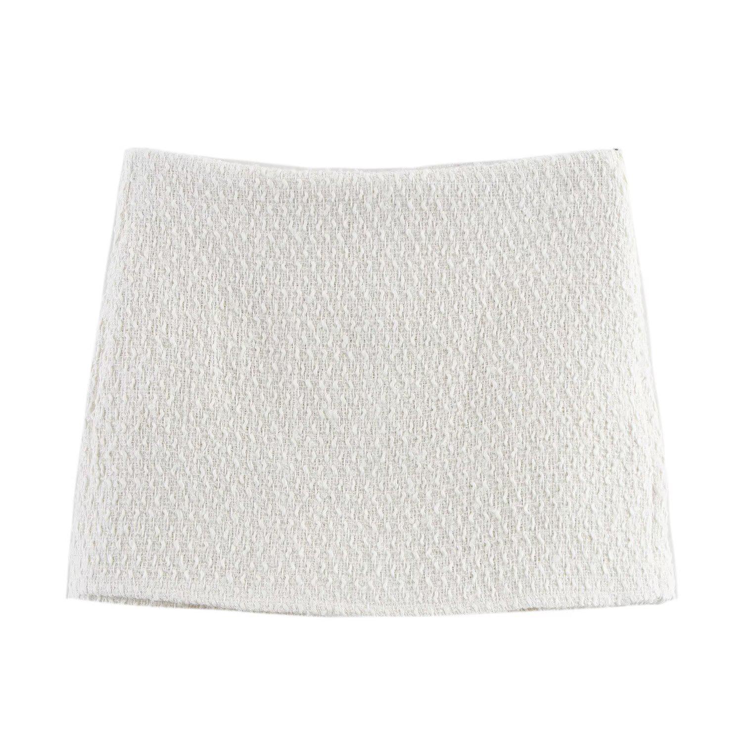 

Женский модный твидовый костюм с бисером, пальто и юбка, весна 2025 M