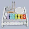 Kids Piano Xylophone Musical Toys With 8 Multicolored Key Keyboard Multi Functional Wooden Instruments Toys