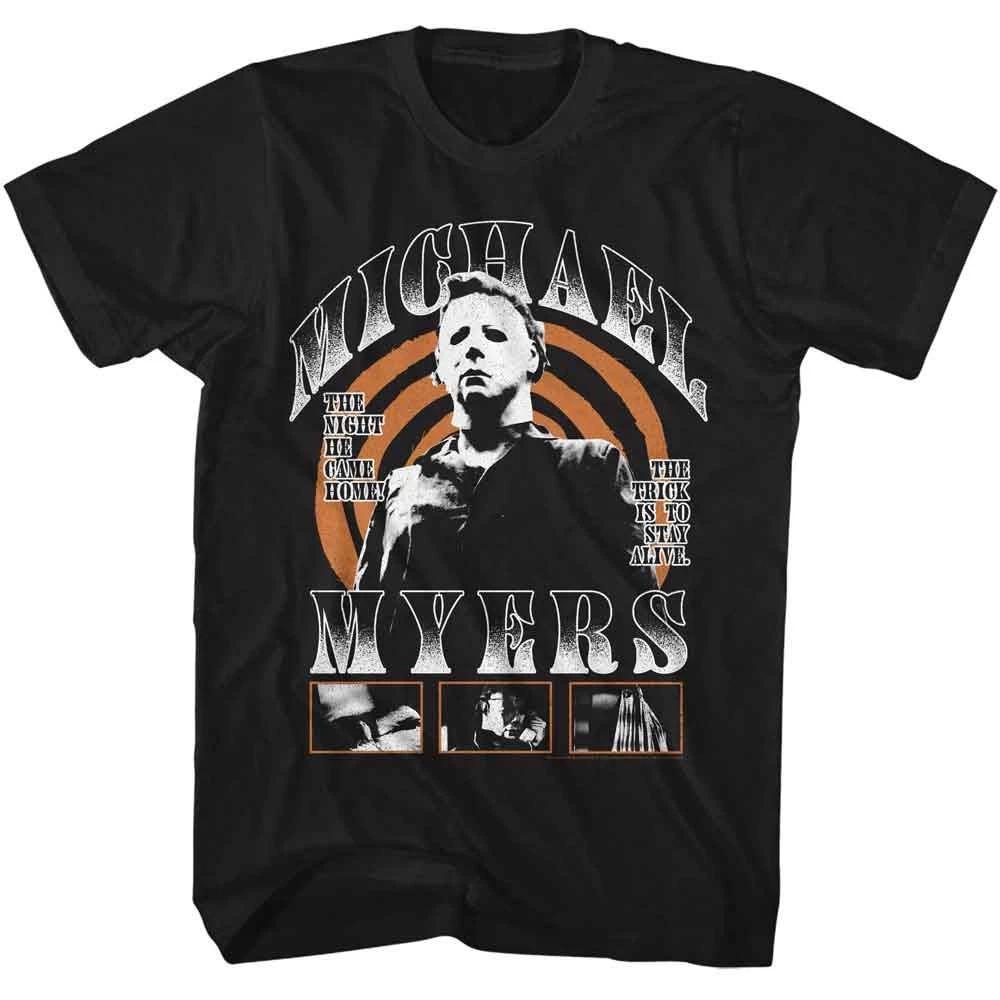 Halloween - Myers Spiral - American Classics - Solid Black Short Sleeve T- 100