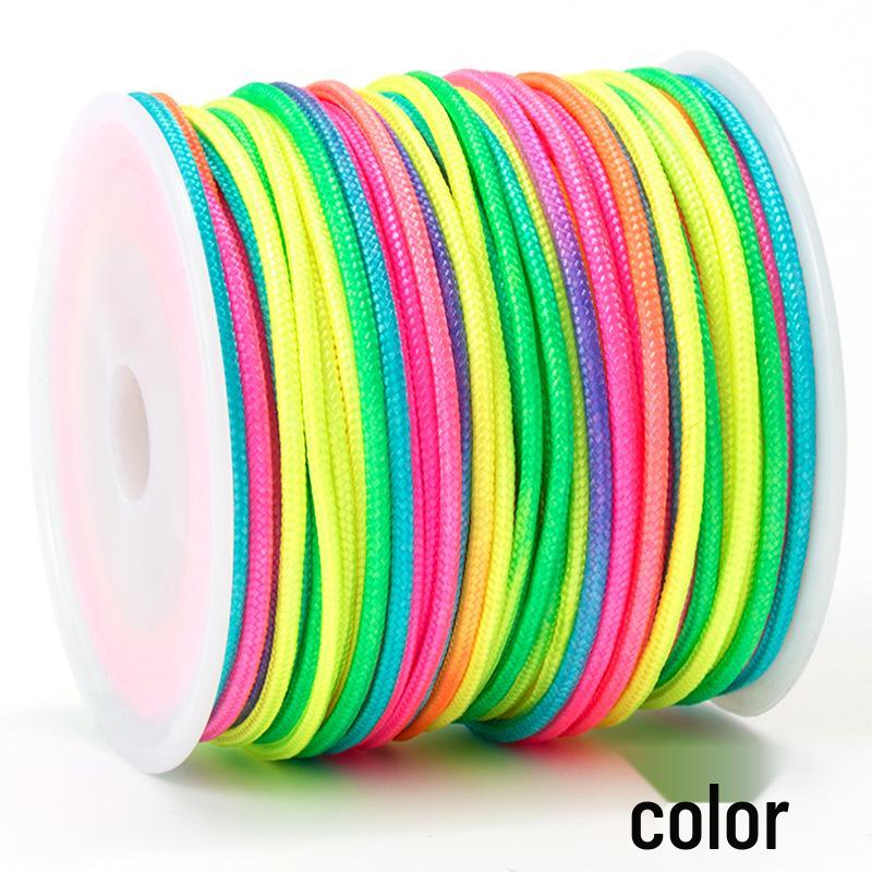 2.0mm Jade Thread Handmade Woven Ornaments: DIY Bracelet, Necklace, Hanging Red String Rope Material 22m/2.0mm разноцветный