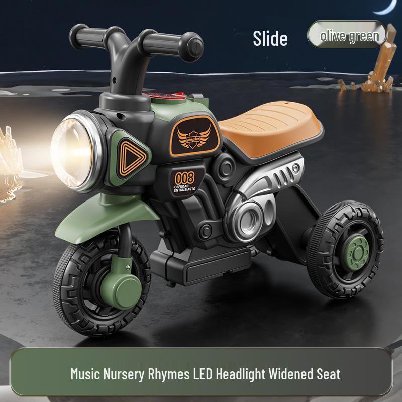 Elektrisk trehjuling för barn med uppladdningsbar motor och glidfunktion – Pedagogisk leksak för pojkar och flickor
