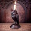 Halloween Eule Krähe Kerzenhalter Gotischer Kerzenständer Desktop Ornamente Harz Heimdekoration Antikes Handwerk Statue