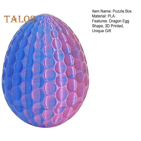 Dragon Egg Puzzle Box 3D Printed Maze Money Gift Box Brain Teaser Adult Hard Puzzle Box Unique Gift