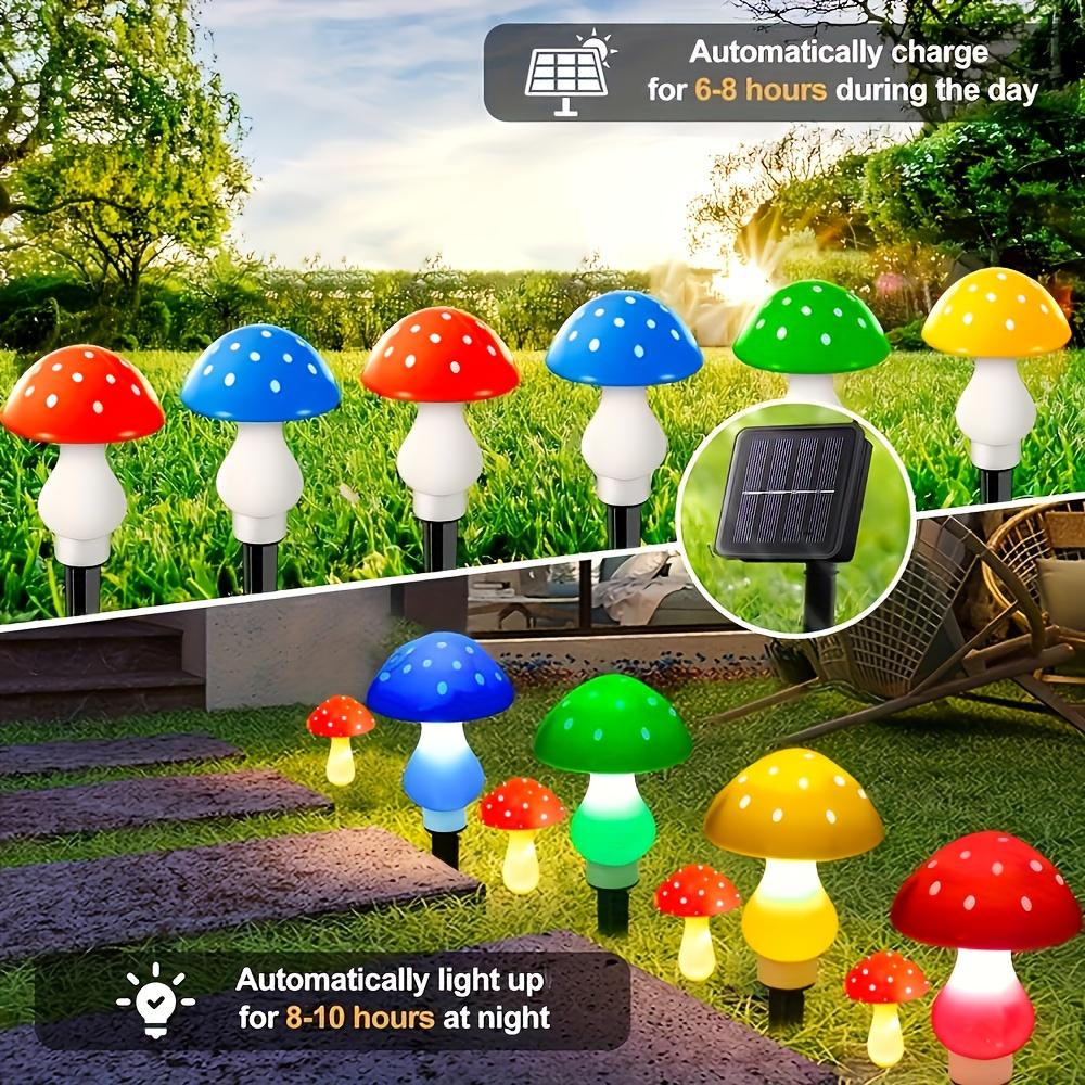 Creative Solar Mushroom Lights Outdoor LED Garden Lamp Waterproof Pathway Landscape Lights for Home Patio Lawn Christmas Decor