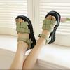 Women's Shoes Beach Summer 2025 Sandals for Woman Platform Roman Style Green The Best Shoe Chic and Elegant Korea Trend Footwear