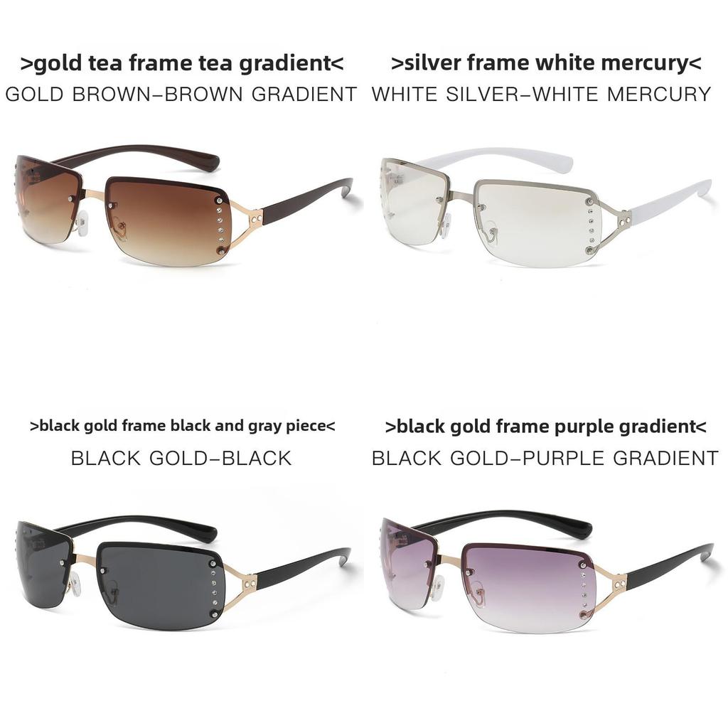 Y2k Moda Square Sunglasses With Silver Mirrored Lenses Uv400 For Fashionable Outings