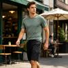 Men Casual Loose Fit Multi Pocket Cargo Shorts Elastic Waistband Drawstring Adjustable Outdoor Workwear Bottoms