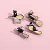 Character Cartoon Stylish Cat Brooch Creative Alloy Pin Adorable Fashion Accessory For All