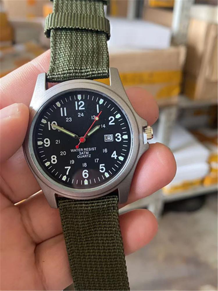 Nylon Strap Men's Watch Calendar Quartz Watch Military Watch