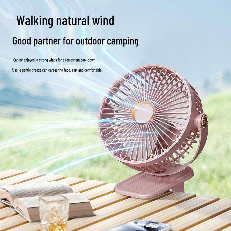 Portable Rechargeable USB Clip-On Fan for Dorms and Desktops