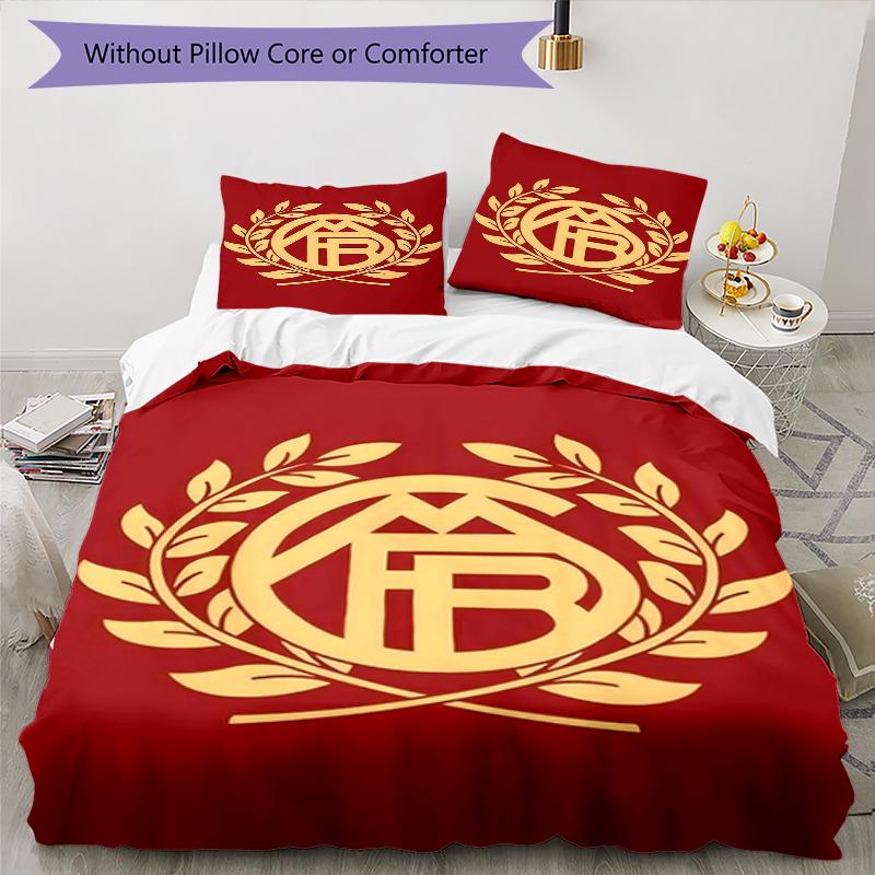 3pcs Football Team (38) Design Cover Set - HD Printed Bedding with 1 Cover and 2 Pillowcases - Perfect for Home and Dorm Decor