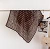 American Western retro imitation velvet herringbone pattern cotton and linen small square scarf silk scarf headscarf shawl decorative scarf scarf