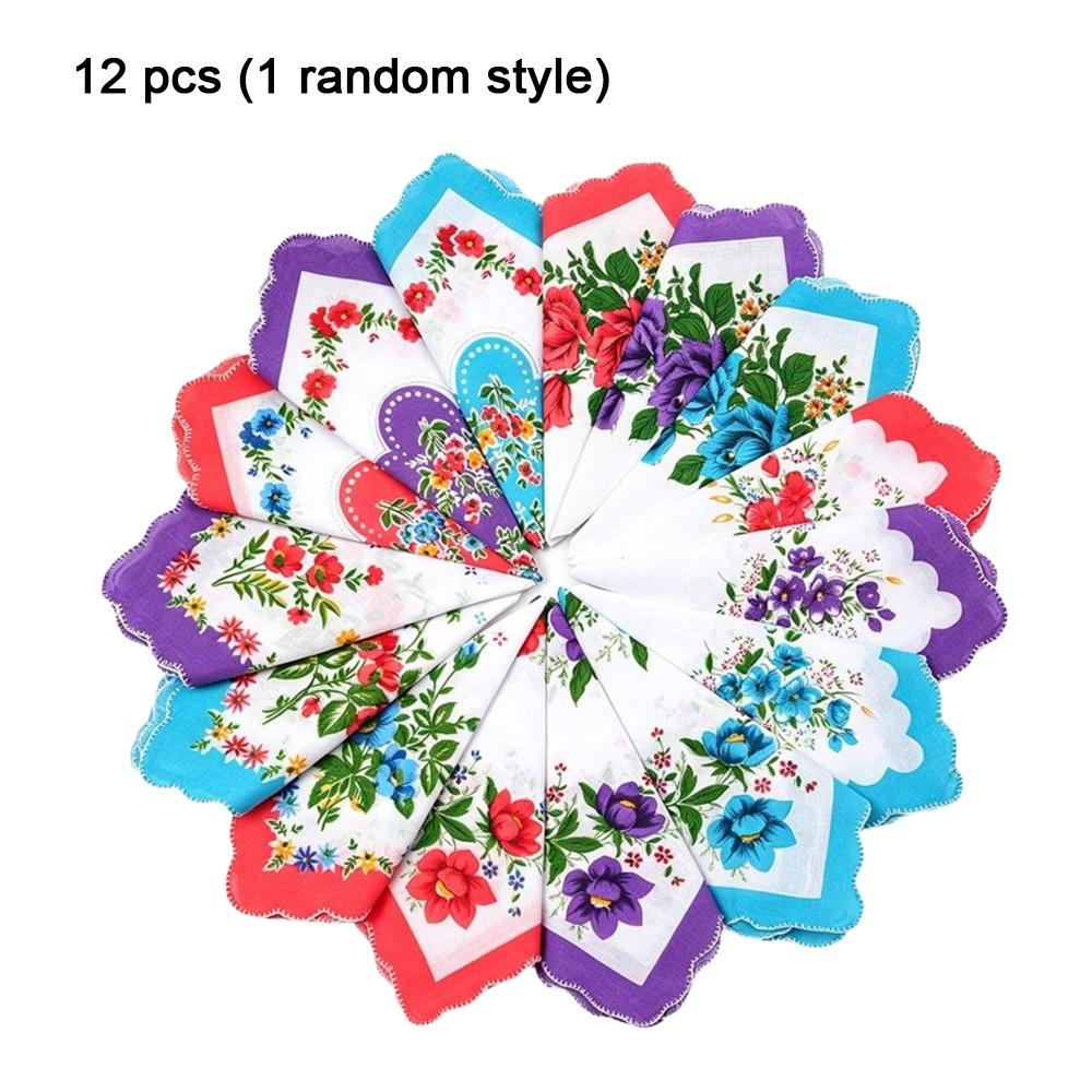 12 Pack Cotton Handkerchiefs Pure Cotton Pure Cotton Handkerchiefs Wedding Supplies