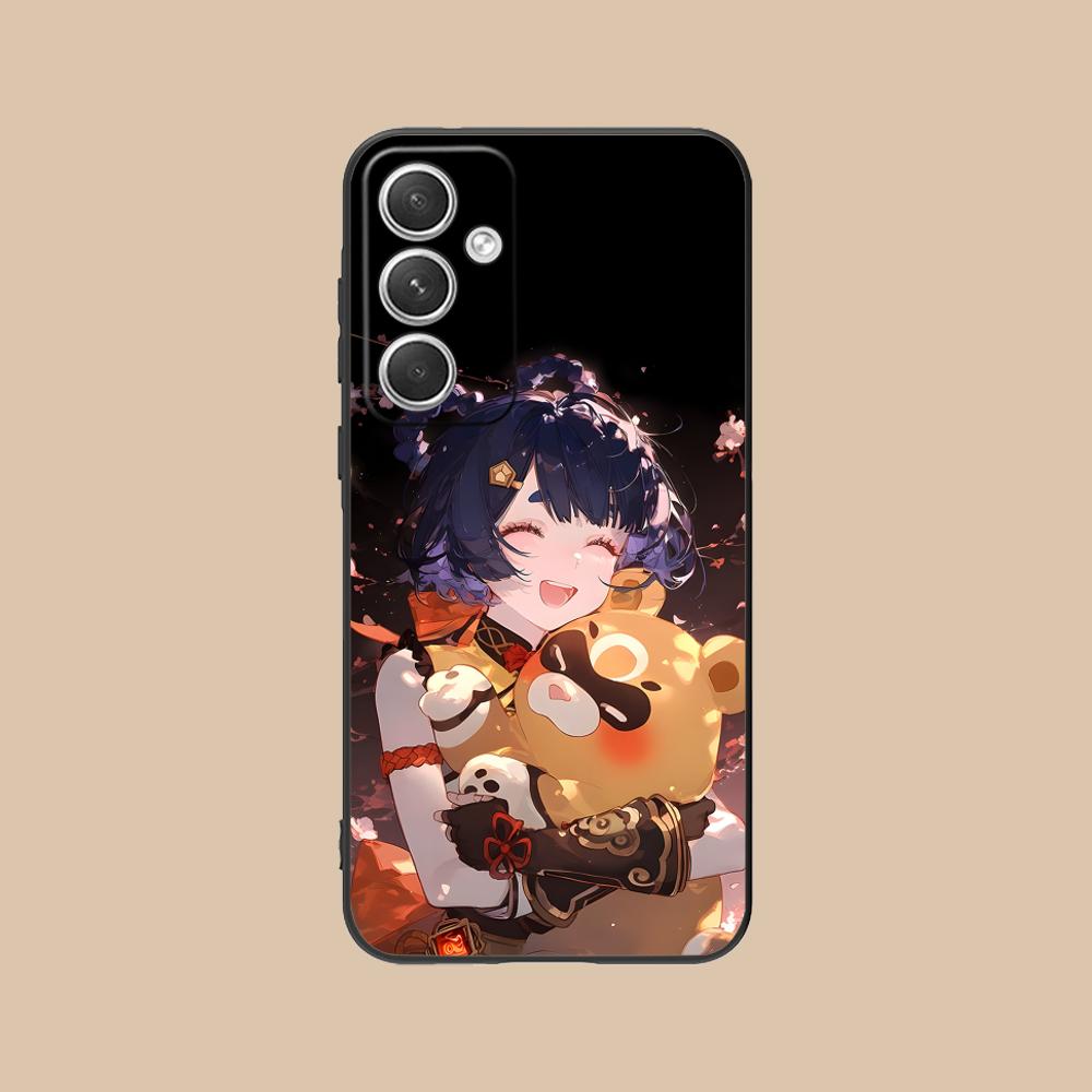 Game GI Xiangling Matte TPU Mobile Phone Case for Samsung Galaxy S26 S25 S24 S23 S22 S21 S20 Note20 Plus FE Ultra Colorful Cover