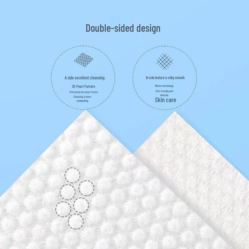 Herbal Dual-Use Disposable Facial Cleansing Towels - Soft & Thick Cotton for Beauty Salon
