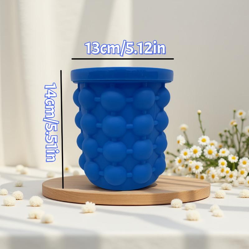 Silikon-Eiskübel mit Form, Großer runder DIY-Eisbereiter für Cocktails, Whiskey und Heimbar-Zubehör