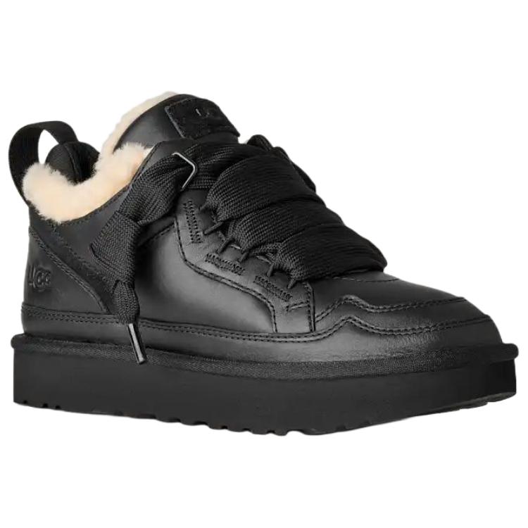 UGG Lowmel Leather Low top Casual Shoes Women's Black 1171537-BLK