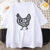 Funny Chicken Print T Shirt Short Sleeve O Neck Loose Men Women Summer Cool Tshirt Ladies Tee P
