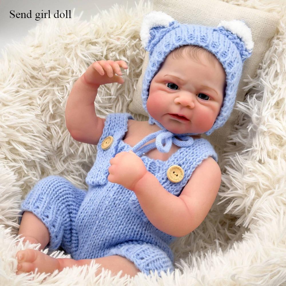 Washable 48cm Full Silicone Body Reborn Babies Doll ELIJAH Cute Alive Newborn Doll for Girl and Boy Lifelike Painted Hair Bebe Reborn Toddler Toy Doll
