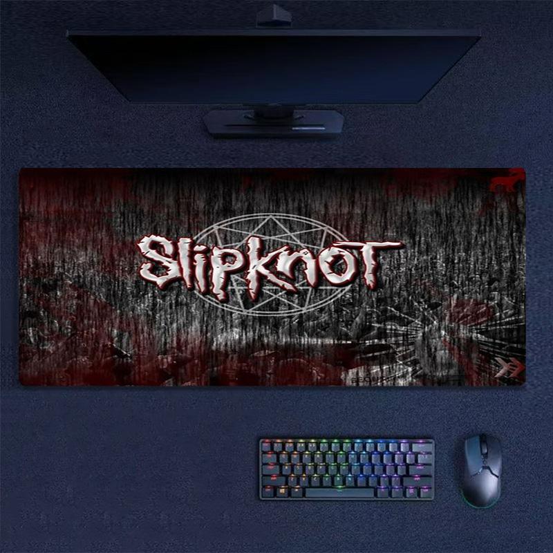 Slipknot Red Tribal Symbol Logo Large Gaming Mouse Pad Non Slip Desk Mat for PC Rock Band Fan Decor