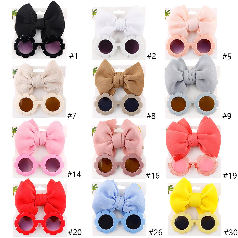 Kids' Cartoon Sunglasses & Headband Set - Girls' Space Cotton Design