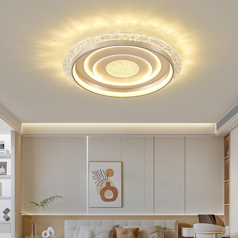 Elegant Crystal Ceiling Light - Modern, Minimalist, Eye-Protection Design for Luxury Bedrooms
