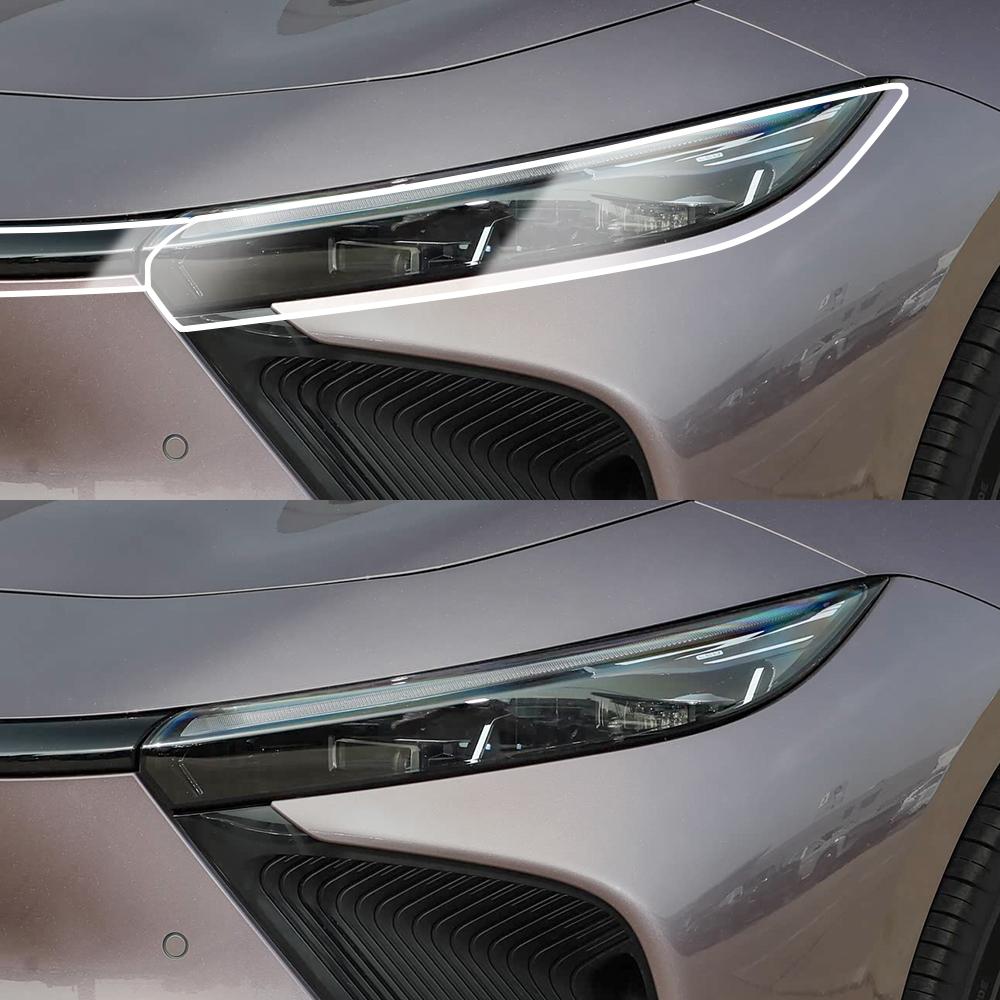 For Exeed EXLANTIX ES 2026-2026 Smoke Black High-Gloss Pre-Cut TPU Headlight Protective Film PPF Anti-Scratch Vinyl Wrap Cover