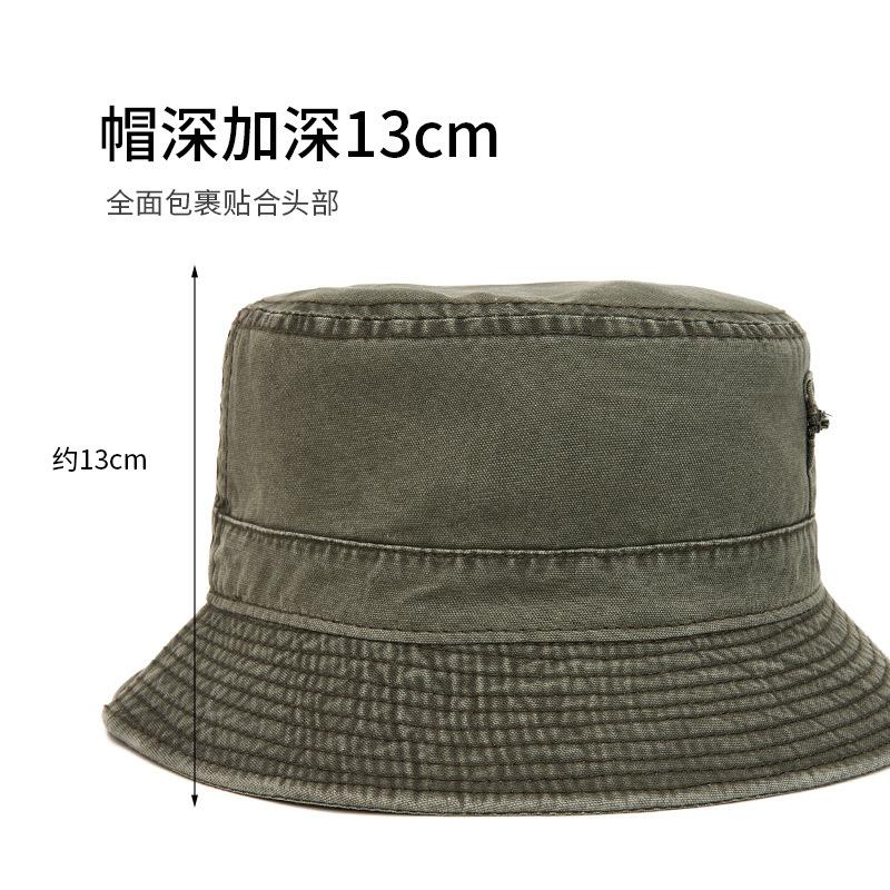 Western Washed Denim Fisherman Basin Hat Men's and Women's Travel Camping Outdoor Mountaineering Hat Summer Sunscreen Sunshade Fishing Hat